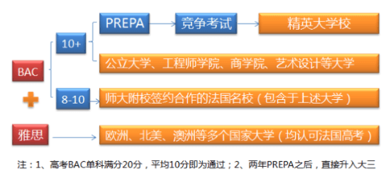 南師大附校國際高中（中法課程實驗班）升學去向